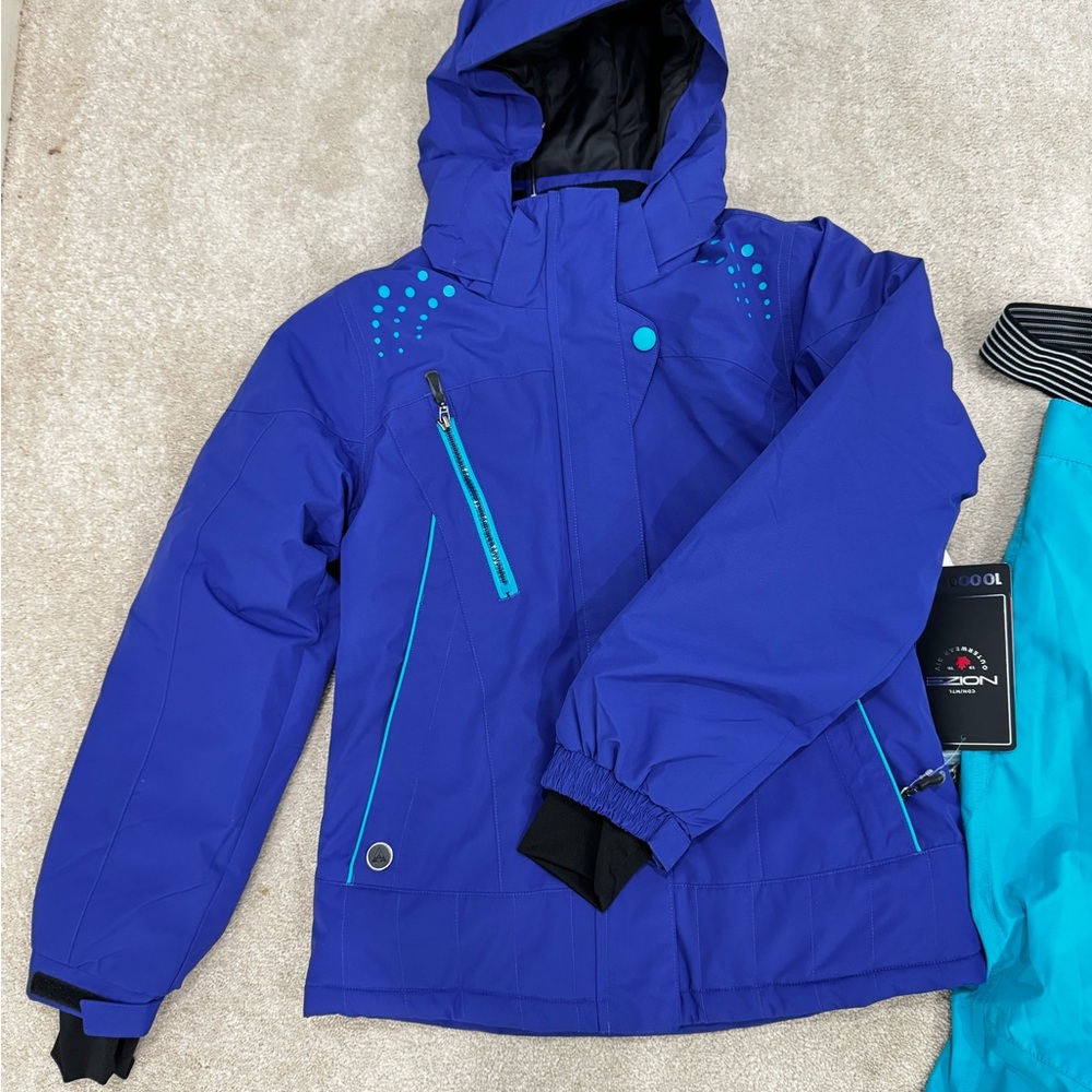 NWT Noize Kids blue/teal snow set....size  L (12)